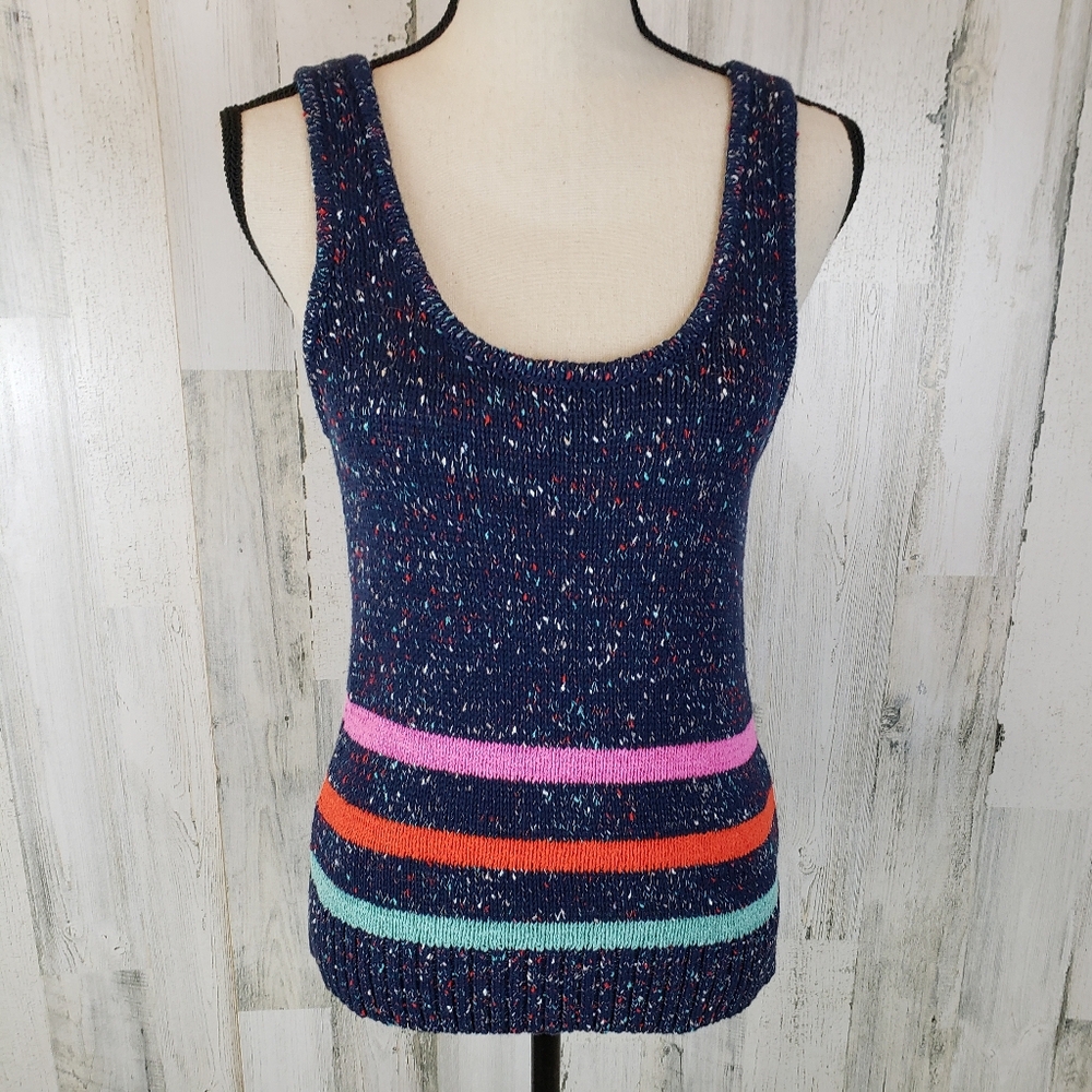 Lou & Grey Striped Sweater Tank Size Medium